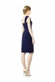 Soft Chiffon Sheath Knee Length Cap Sleeves Bridesmaid Dress Sheffield