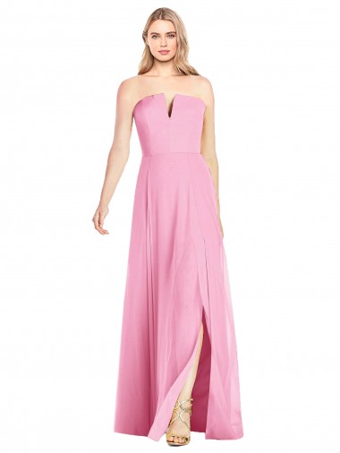 Soft Chiffon Trumpet Trumpet Sleeveless Hot Pink Semi Formal Evening Dress / Bridesmaid Dress Sheffield