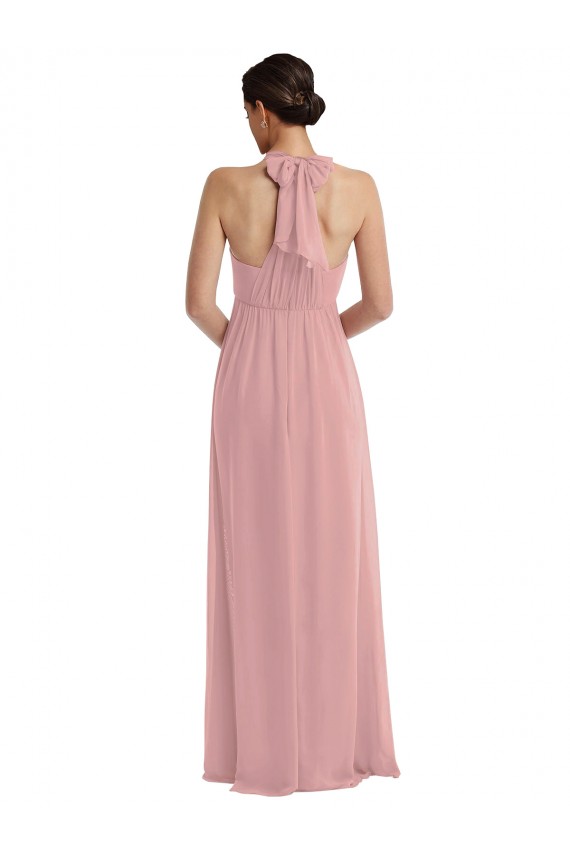 Soft Chiffon A-Line Sleeveless Dusty Pink Semi Formal Evening Dress / Bridesmaid Dress Sheffield