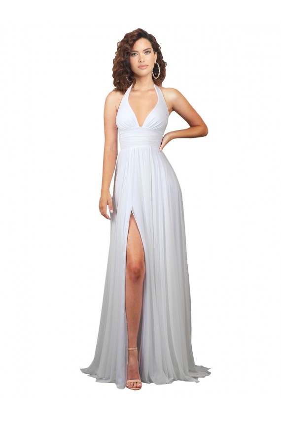 Soft Chiffon A-Line Sweep Train Sleeveless Low Back Semi Formal Evening Dress / Bridesmaid Dress Sheffield