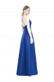 Satin A-Line Long Sleeveless Criss Cross Open Back Bridesmaid Dress Sheffield
