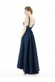 Satin A-Line Long Sleeveless High Low Bridesmaid Dress Sheffield
