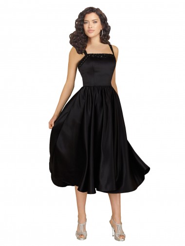 Satin A-Line Knee Length Sleeveless Prom Dress / Bridesmaid Dress Sheffield
